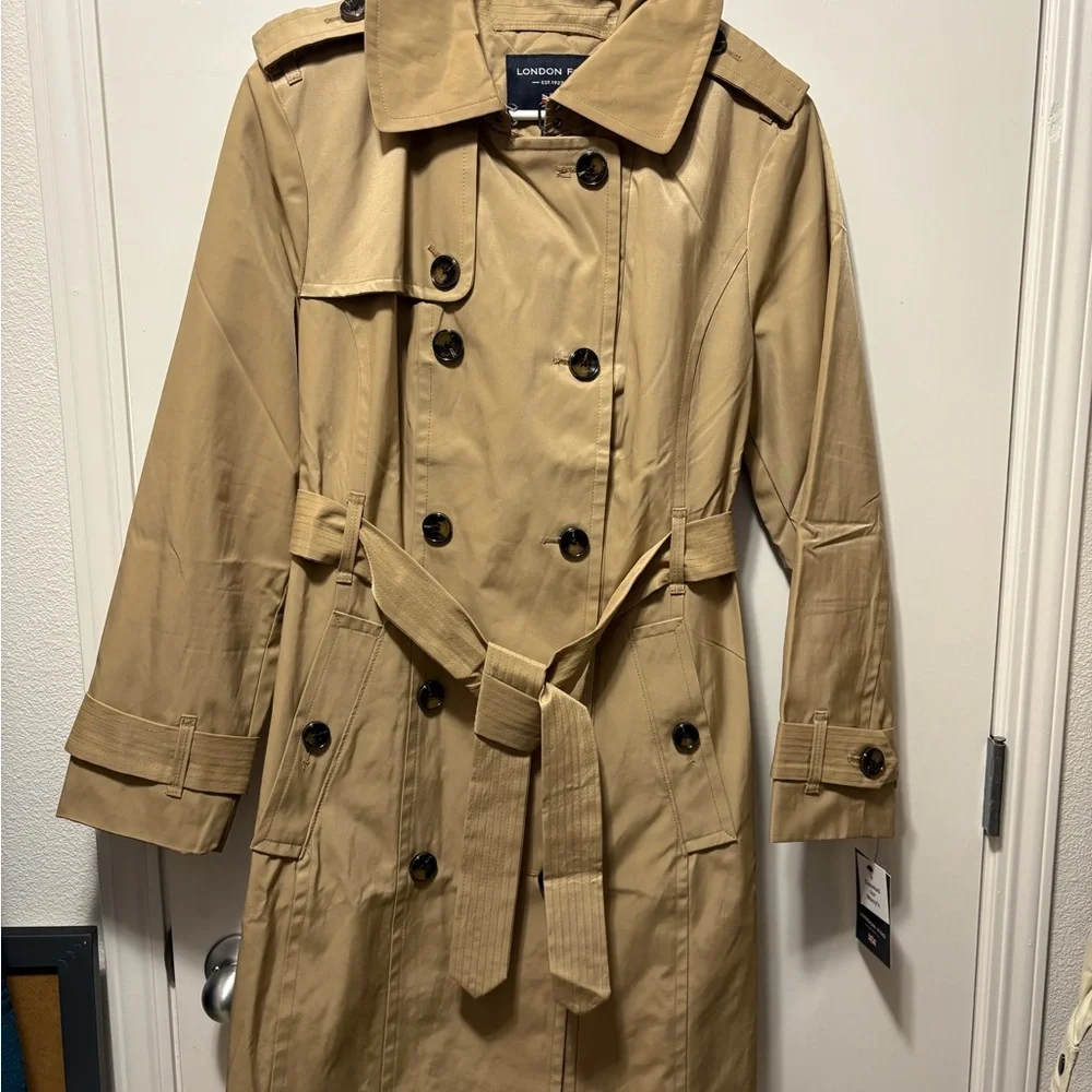 London Fog Classic Beige Trench Coat - Picture 2 of 6